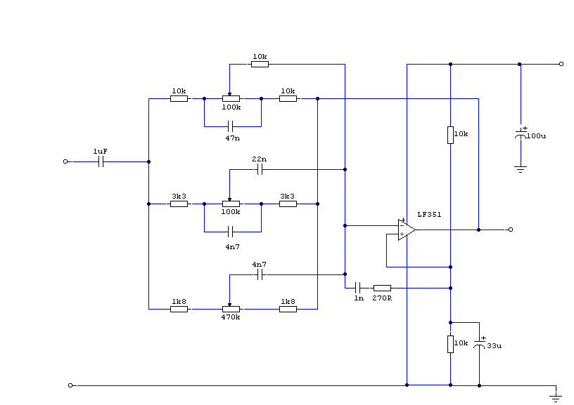 3 Band graphic equalizer